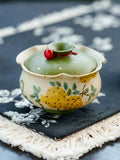 The Pomegranate "Blessing Pouch" Gaiwan | Hand-Painted Ceramic Steeper
