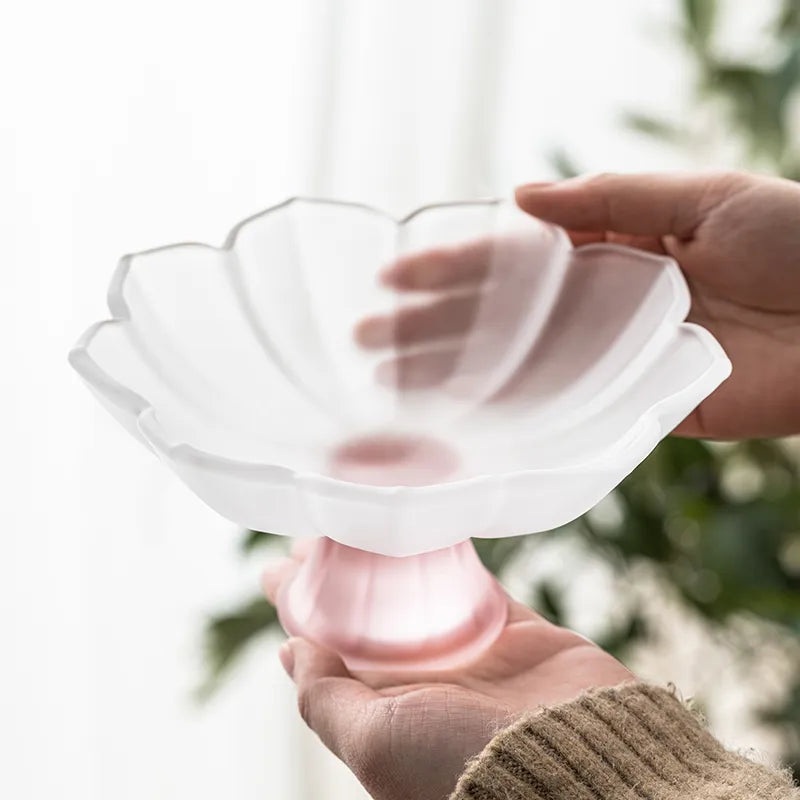 The Lotus Pedestal Platter | Hand-Finished Ceramic Fruit & Dessert Stand